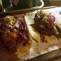 tacos with crispy mushrooms  at El Socio Naiz Taquería in Cancun