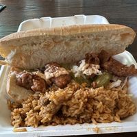 Shrimp Po’Boy  at Southern Fried Vegan BBQ in Los Angeles