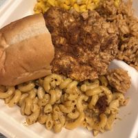 Dinner plate  at Southern Fried Vegan BBQ in Los Angeles