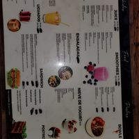 Menu at Garden Juice in Tijuana