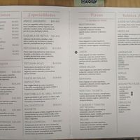 Menu 2 at Vegarden in Medellin