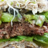 vegan burger  at Vegarden in Medellin