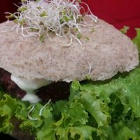 vegan burger 2 at Vegarden in Medellin