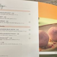Page from vegan menu   at Heavenly Desserts in Liverpool
