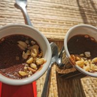 Chocolate mousse at Veganicelos in Setubal