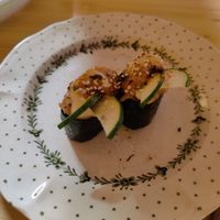 Spicy tuna sushi at Neko Vegan House in Penang