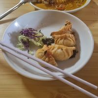 Golden Dumplings (yes, one is already missing 😀) at Neko Vegan House in Penang