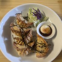 Golden dumplings  at Neko Vegan House in Penang