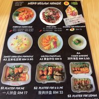 menu  at Neko Vegan House in Penang