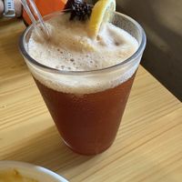 Penang speciality drink nutmeg with lemon  at Neko Vegan House in Penang