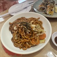 Spicy udon noodles  at Neko Vegan House in Penang
