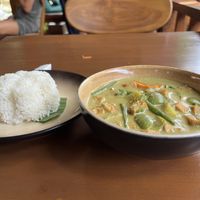 Green curry (1-3 spice level, none that hot)  at Natnat Thai Comfort Food in Amed