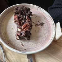 1/2 of a pecan fudge brownie 😋  at Brew & Brownie in York