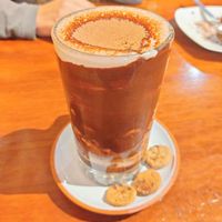 Hot chocolate with soy milk at JC's Cafe in Cusco