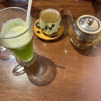 Mint lemonade and tea   at JC's Cafe in Cusco