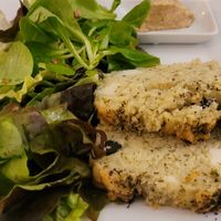 Vegan savoury cake at l'Autre Rive in Berrien