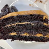 A delicious fudge cake   at Sugar Noms in Redcar