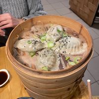 Many jiaozi dumplings at Dim Sum Spot in Liberec