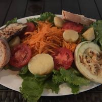 Vegan buffet salad C$90 at Mammamia in San Juan Del Sur