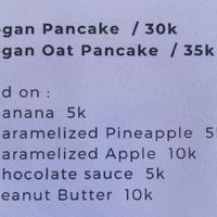 Vegan pancakes options  at Lockdown Kitchen in 