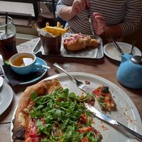 Generous portions, the vegan pizza was lovely and cooked in a wood oven. at Ambleside Tap Yard in Ambleside