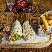 Falafel wrap at The Tron in Edinburgh