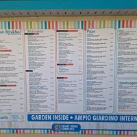 Menu at Tatiana Melfa Bakery Garden in Cefalu