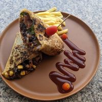 Signature Vegan burrito at Vibes at Rawai Beach in Phuket