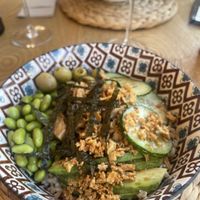 Poke with tofu edamame brown rice and avocado    at Poke Formentera in Formentera