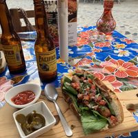 Vegan hot dog - asked for mustard!  at Atico in Sayulita