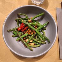 Fagiolini al pepe di sichuan e ragù di tofu at Le Nove Scodelle in Milan