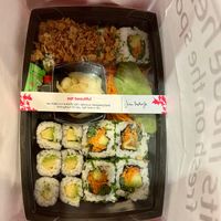 Vegan sushi box takeaway  at Itsu in Aberdeen