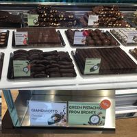 Some of their vegan wares (highlighted in green) at Venchi Chocolate and Gelato in New York City