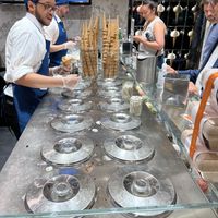 Vegan flavors have a clearly marked sign   at Venchi Chocolate and Gelato in New York City