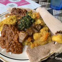 Full buffet plate   at Aster's Ethiopian in Austin