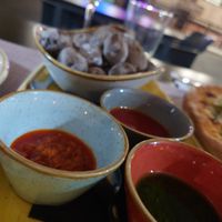 Canarian potatoes with 'mojo' at Compostelana Plaza de España in Tenerife