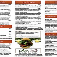 Menu  at Green Grill in Rancho Cordova