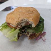 Chana Burger at Green Grill in Rancho Cordova