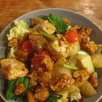 Salad with Tofu and Tempeh at Warung Brothers Bajo in 