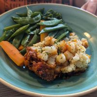 Vegan cottage pie at Lochmaddy Hotel in North Uist