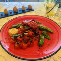 Grilled vegetables and lentils croquettes   at Bocchoris Arran de Mar in Mallorca
