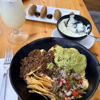 Nachos vegano, Linsenbällchen  at Bocchoris Arran de Mar in Mallorca