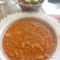 Soup and Salat de shirazi at Soofi Restaurant - رستوران صوفی in Shiraz