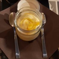 Pumpkin mousse at Rifugio Tamai in Sutrio