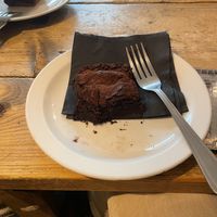 vegan chocolate browniee  at Kahaila in East London