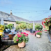 Patio area  at The Plough Inn in Hathersage