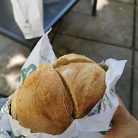 Vegan cream cheese with scallions at Ess a Bagel - W 32nd in New York City