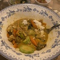 Thai yellow curry   at Olaya Bistro in Crete