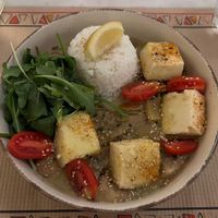 Green curry  at Olaya Bistro in Crete