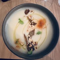 Creamy cauliflower soupp  at GRUTA in Funchal